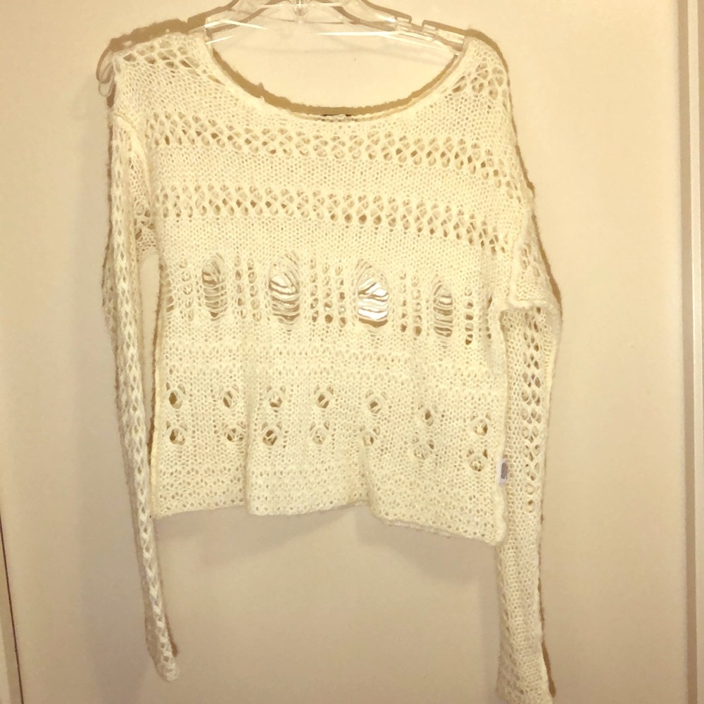 Bar III crocheted wholly sweater!